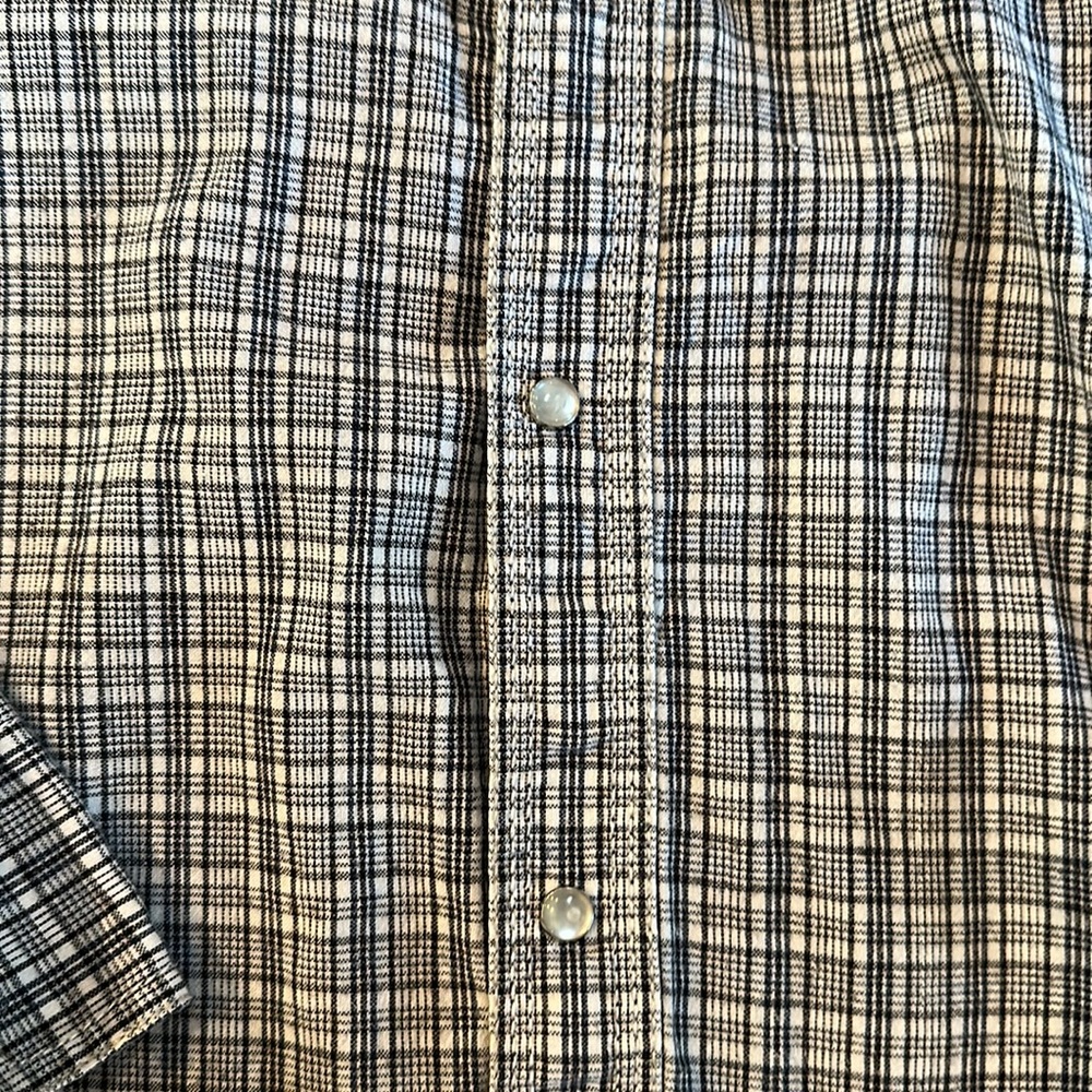 FCUK London plaid cotton snap front western style men’s shirt size Medium - Picture 6 of 6